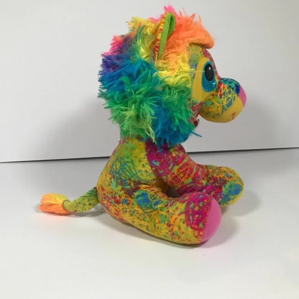 Girl Scouts 10 Inch Yellow Lion Plush Rainbow Mane Stuffed Animal 75120
